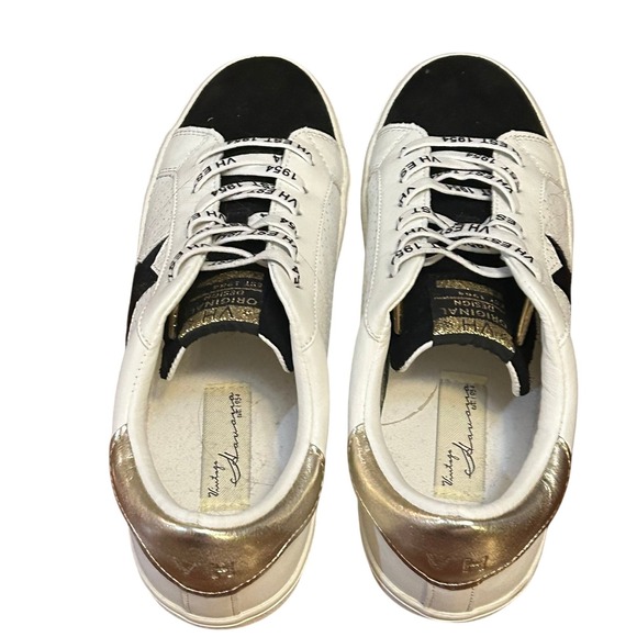 Vintage Havana Star Sneakers White Black Gold Fashion Casual Shoes Women's - Picture 9 of 10